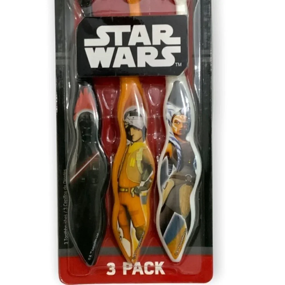 Star Wars Firefly Toothbrushes Disney Kids Two 3 Packs (6 Toothbrushes)